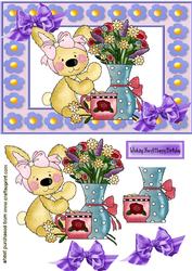 Bunny with Flowers