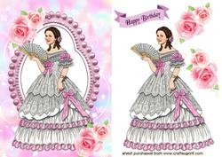 Lady in Pink Evening Gown