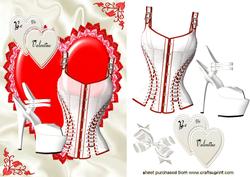 White Basque on a Red Heart