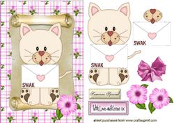 Swak Cute Little Kittie, on a Scroll