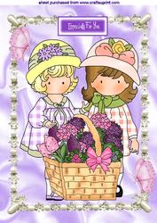 My Best Friend & Pretty Flowers A4 Topper