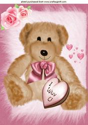 I Wuv You Teddy, A4 Topper