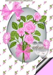 Pink Roses for Mother's Day A4 Topper