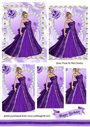 Beautiful Lady in a Purple Gown, Pyramids