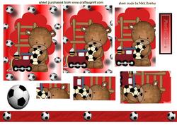 Cute Teddy Sports, Footballs, Pyramids