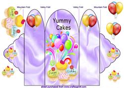 Yummy Cakes, Tri Fold Shutter Card