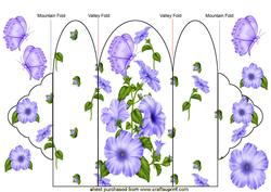 Lilac Flowers & Butterflies, Tri Fold