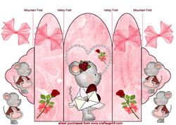 Little Valentine Mouse, Tri Fold
