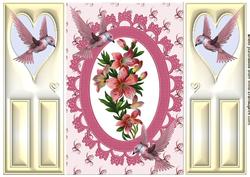 Pink Humming Birds & Flowers, Gatefold
