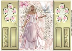 Beautiful Princess with Dove, Gatefold