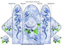 White Roses & Blue Butterflies, Trifold