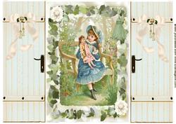 Little Girl on a Bench,gatefold