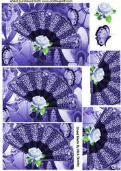 Ladies Fan (purple) Flower Abstract Pyramid