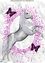 Beautiful White Horse, A4 Topper