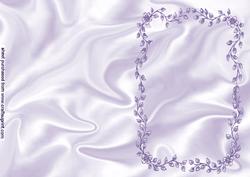Satin Back with Leaf Frame for A5 Card or Insert