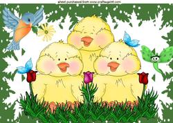 Cute Little Chicks, A4 Topper