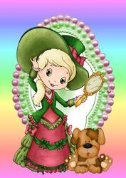 I Love My Dog with Pretty Little Lady, A4 Topper