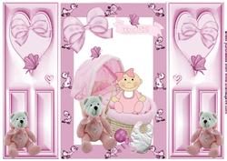 Little Baby Girl and Pink Crib, Gatefold