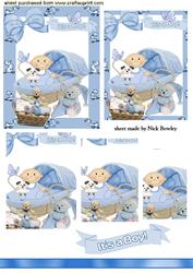 Baby Boy with Blue Crib, Pyramids