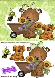 Gardening Teddy & Puppy