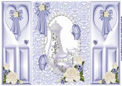 Pretty White Porcelain Teaset with Roses, Gatefold