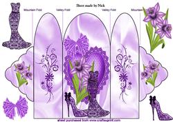 Purple Lace Dress, and Purple Daffodils, Trifold