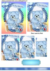 Cute Blue Teddy for Baby Boy, Pyramids
