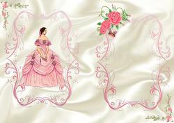 Victorian Lady with Roses, Insert