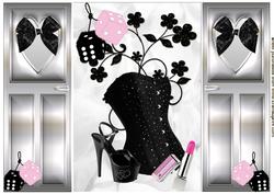 Classy Black Basque and Shoe, Gatefold