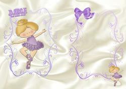 Little Ballerina in Purple, A5 Insert