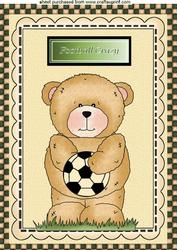 Football Mad Teddy A4 Topper