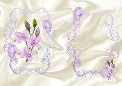 Lilac Lillies on Ecru Lace, Insert