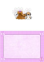 Cute Little Puppies with Bunny Ears, Insert