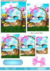 Little Chick with Bunny & Easter Eggs, Pyramids