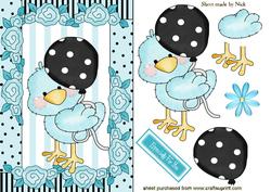 Blue Tweety Bird with Balloon
