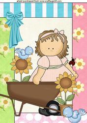 I Love Gardening with the Little Birds, A4 Topper