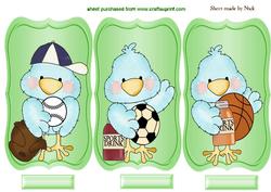 Sporty Little Bluebird Toppers