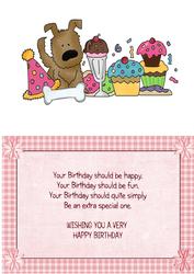Little Doggies Birthday, Insert