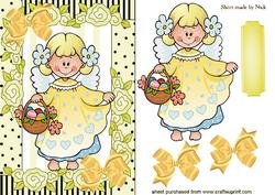 Little Flower Girl, in a Floral Frame