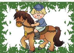 Little Boy on a Pony, A4 Topper
