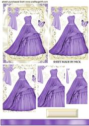 Beautiful Purple Gown with Bow, Pyramids