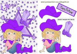 Yee-ha! Ride Em Cowgirl in Purple