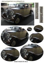 1930's Rolls Royce Photograph, Oval Pyramids