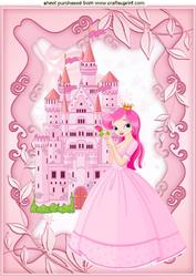 Pretty Princess with Pink Castle, A4