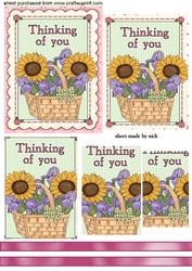 Sunflowers & Iris's in a Basket, Thinking of You, Pyramids