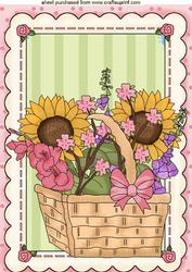 Basket of Sunflowers A4