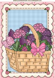 Basket of Lilac Flowers, A4