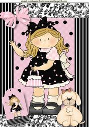 Sweet Little Girl & Her Puppy A4