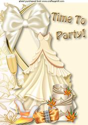 Time to Party! Pretty Cream Dress & Champagne A4