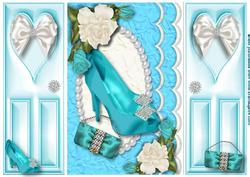 Turquiose Shoes and Roses Gatefold